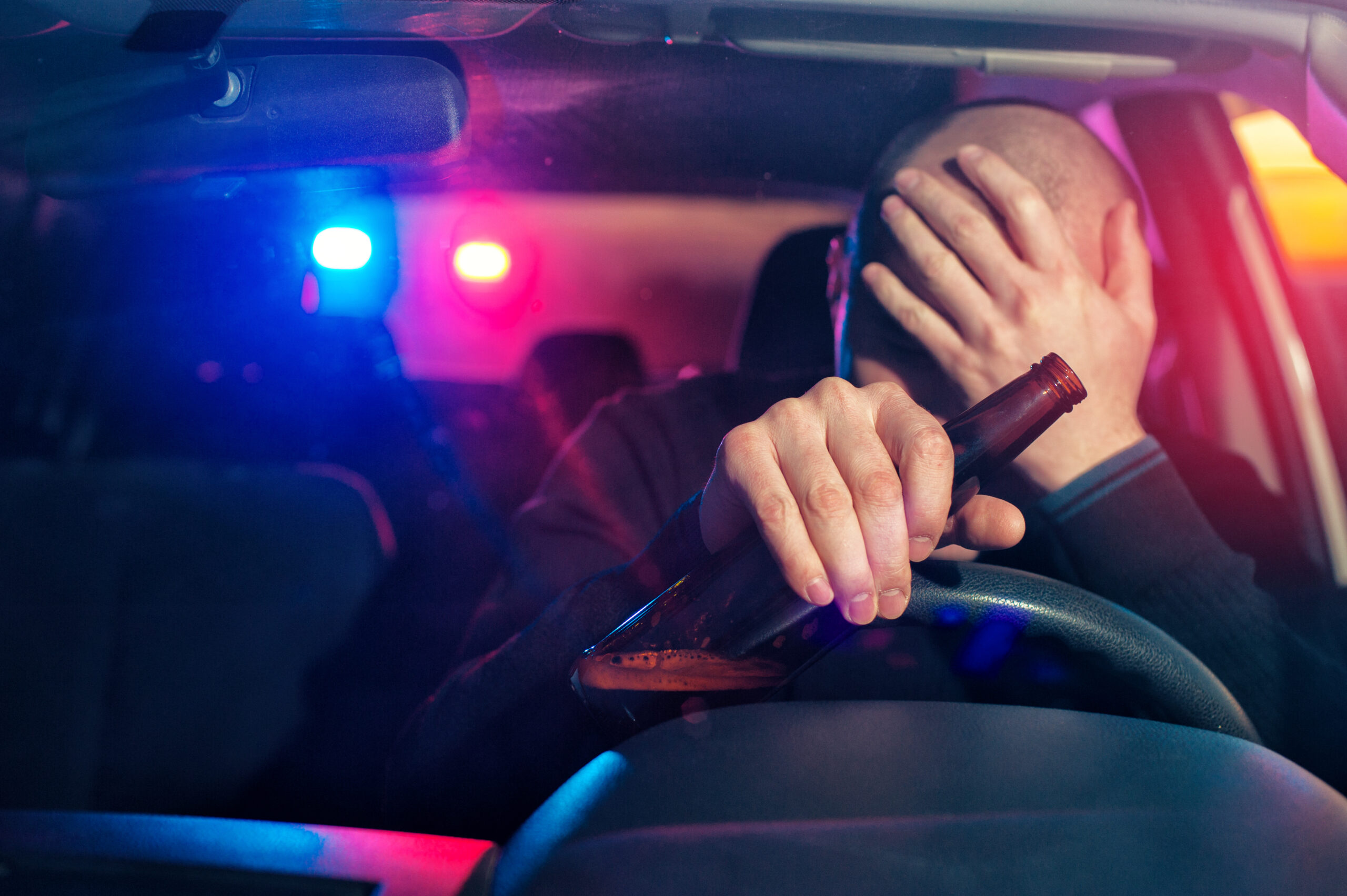 Sad Man Is Caught Driving Under Alcohol Influence